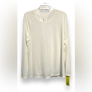 ALL IN MOTION Stripped White Top Open Back Women Top Sz XXL